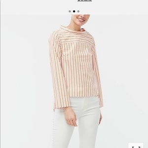 J Crew High low funnel neck top.